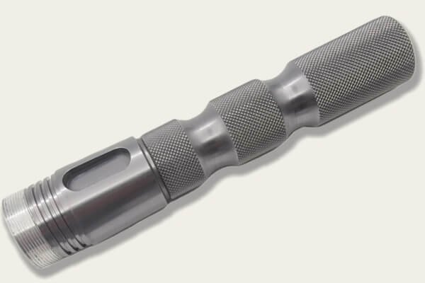 Knurled Handle of Flashlight
